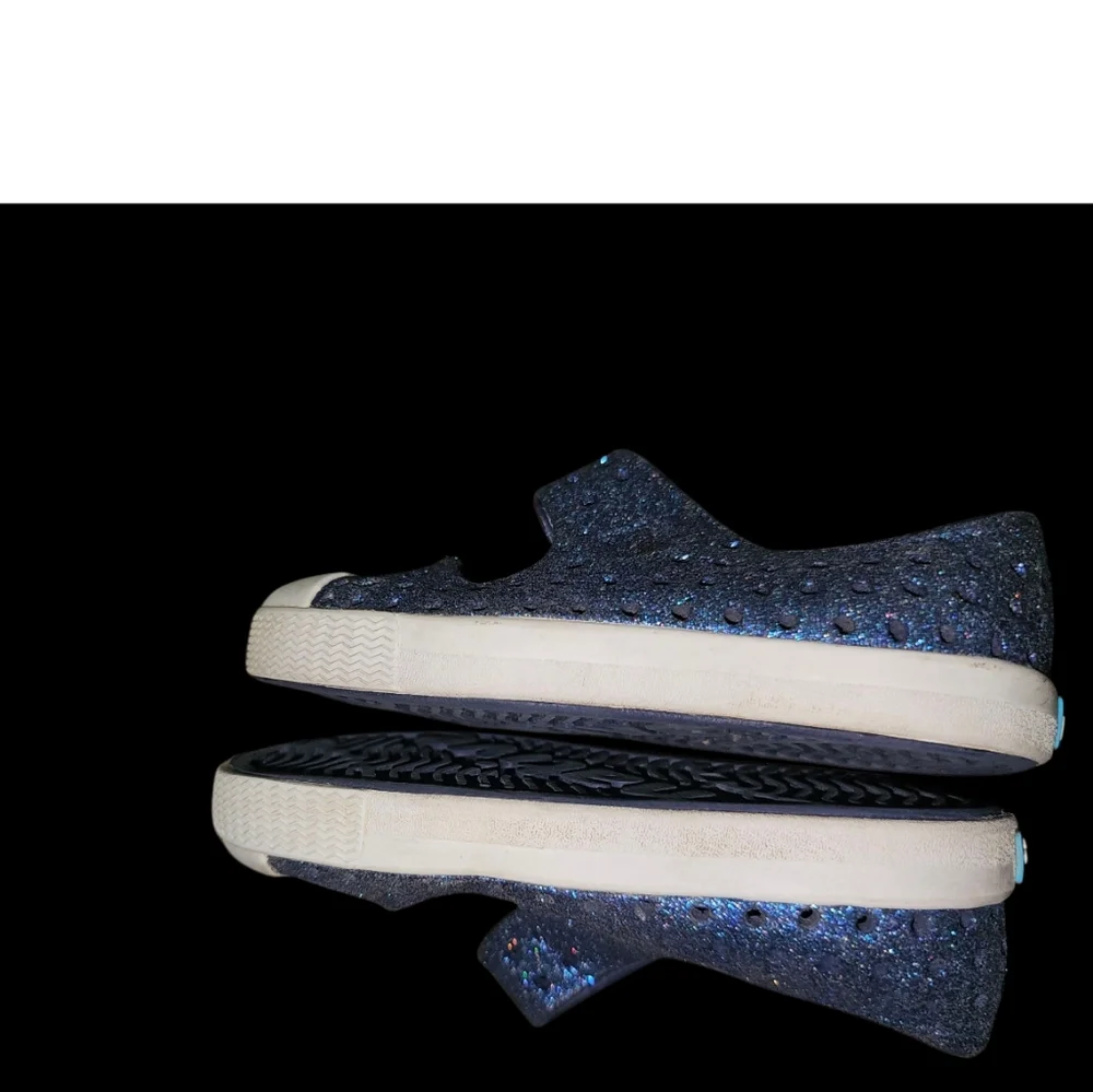 Native Shoes Kids Glittery Blue Slip-On